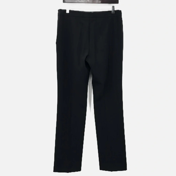 Akris Punto Stretch Wool Side Zip Straight Leg Trouser Pants in Black - Size 10 - Picture 3 of 7